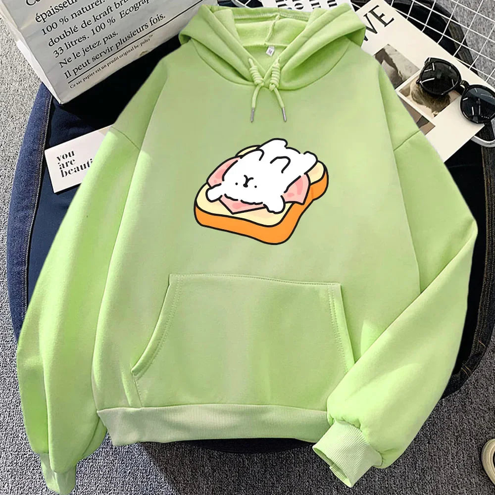 kawaiies-softtoys-plushies-kawaii-plush-Ham Toastie Luckie the Dog Unisex Hoodie Apparel Light Green XL 