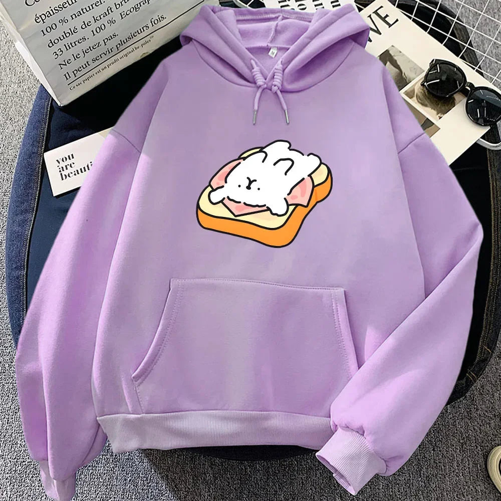 kawaiies-softtoys-plushies-kawaii-plush-Ham Toastie Luckie the Dog Unisex Hoodie Apparel Light Purple S 