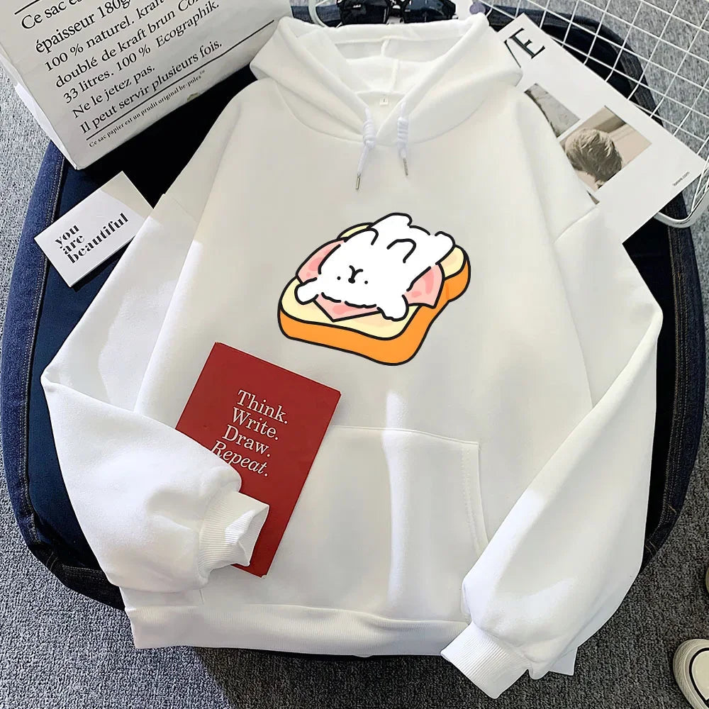 kawaiies-softtoys-plushies-kawaii-plush-Ham Toastie Luckie the Dog Unisex Hoodie Apparel White XXL 
