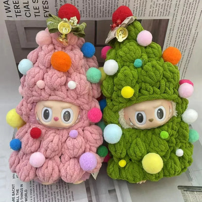kawaiies-softtoys-plushies-kawaii-plush-Handmade Crochet Christmas Tree Labubu Outfit Accessories 