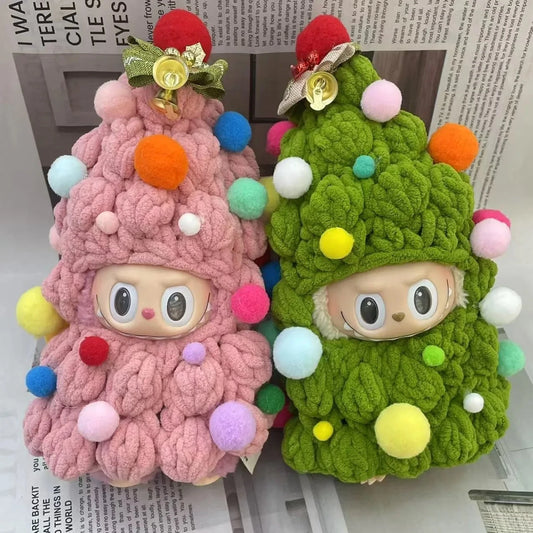 kawaiies-softtoys-plushies-kawaii-plush-Handmade Crochet Christmas Tree Labubu Outfit Accessories 