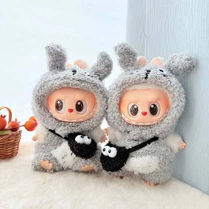 kawaiies-softtoys-plushies-kawaii-plush-Handmade Fluffy Animals Labubu Doll Outfit Collection Accessories 