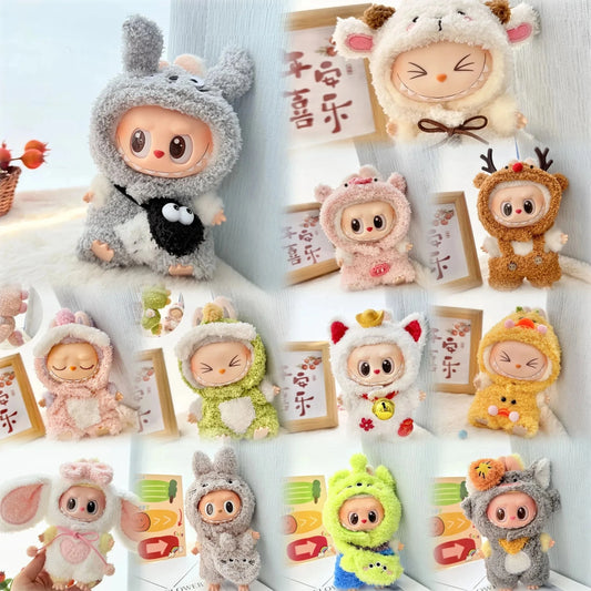 kawaiies-softtoys-plushies-kawaii-plush-Handmade Fluffy Animals Labubu Doll Outfit Collection Accessories 