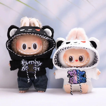 kawaiies-softtoys-plushies-kawaii-plush-Handmade Kawaii Street Bear Hoodie Labubu Outfit Accessories 