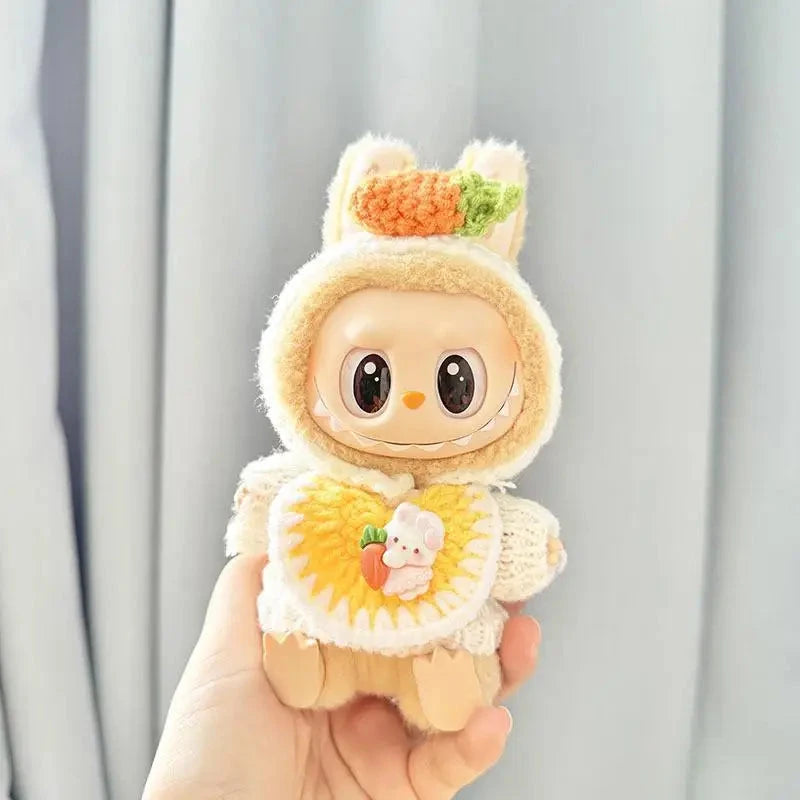 kawaiies-softtoys-plushies-kawaii-plush-Handmade Labubu Crochet Animal Outfits Accessories Carrot Bunny 