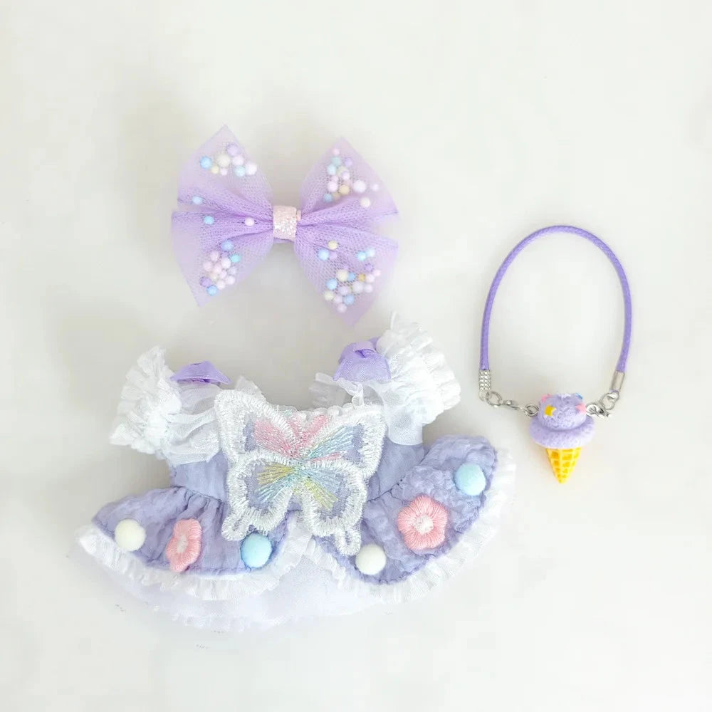 kawaiies-softtoys-plushies-kawaii-plush-Handmade Lavender Dream Butterfly Labubu Outfit Accessories 