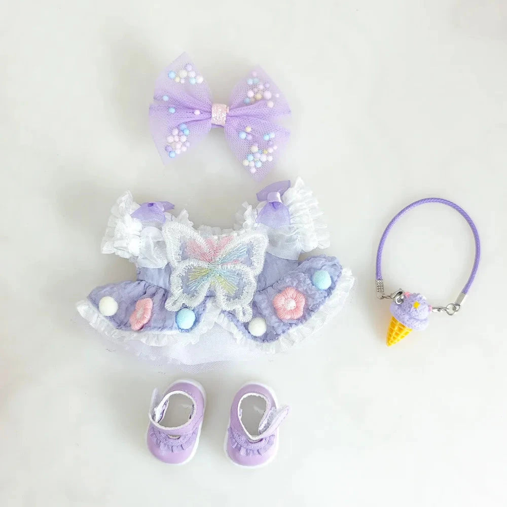 kawaiies-softtoys-plushies-kawaii-plush-Handmade Lavender Dream Butterfly Labubu Outfit Accessories 
