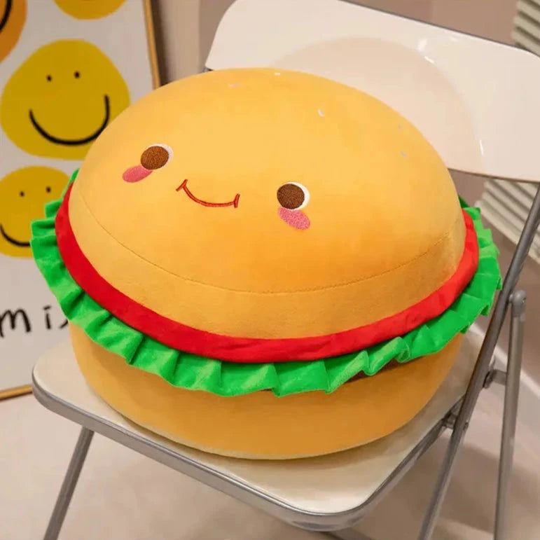 kawaiies-softtoys-plushies-kawaii-plush-Happy Hamburger Pillow Plush Soft toy 