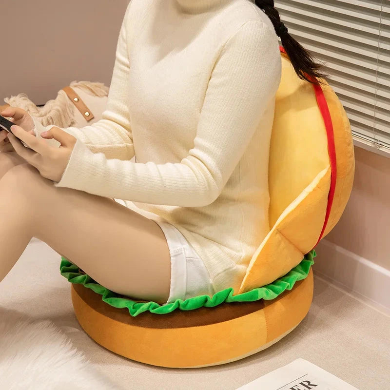 kawaiies-softtoys-plushies-kawaii-plush-Happy Hamburger Pillow Plush Soft toy 