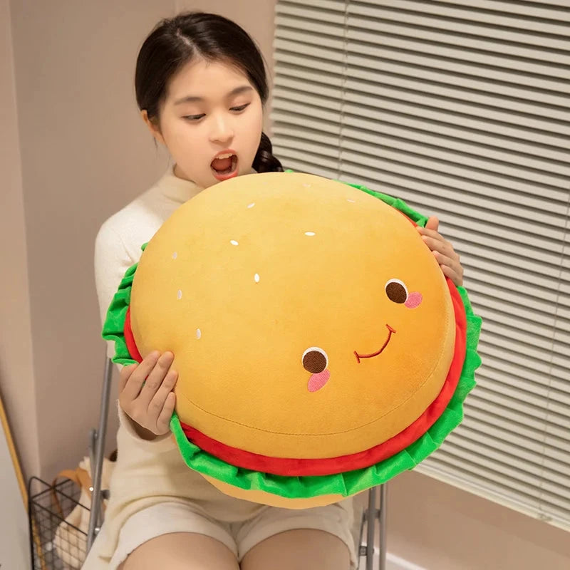 kawaiies-softtoys-plushies-kawaii-plush-Happy Hamburger Pillow Plush Soft toy 