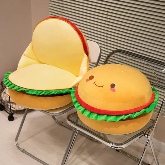 kawaiies-softtoys-plushies-kawaii-plush-Happy Hamburger Pillow Plush Soft toy 