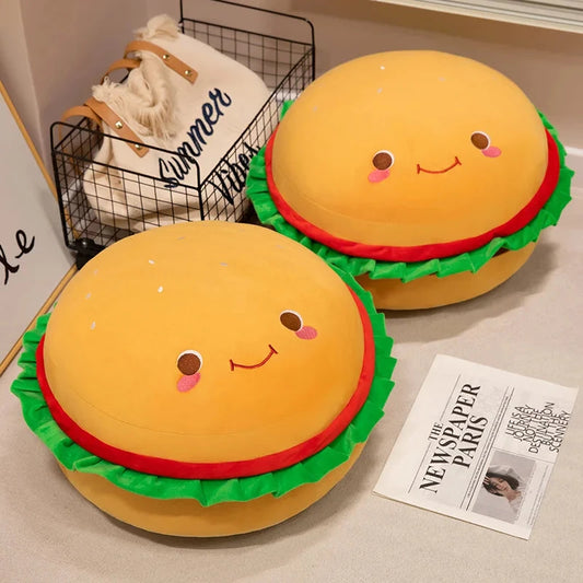 kawaiies-softtoys-plushies-kawaii-plush-Happy Hamburger Pillow Plush Soft toy 