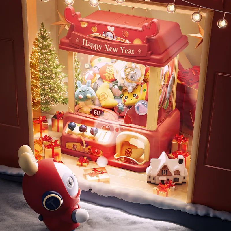 kawaiies-softtoys-plushies-kawaii-plush-Happy New Year Panda Bear Mini Claw Machine | NEW Toys 