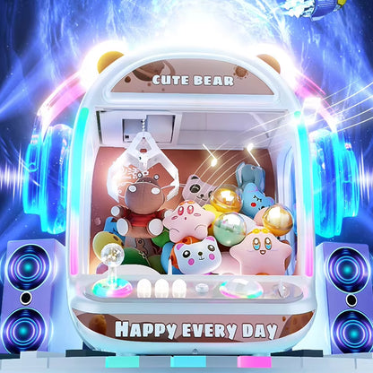 kawaiies-softtoys-plushies-kawaii-plush-Happy Pink Brown Bear Advanced Mini Claw Machine Toy Toys 
