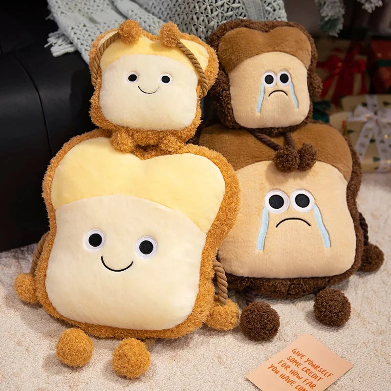 kawaiies-softtoys-plushies-kawaii-plush-Happy Toast Sad Toast Plush & Bag Soft toy 