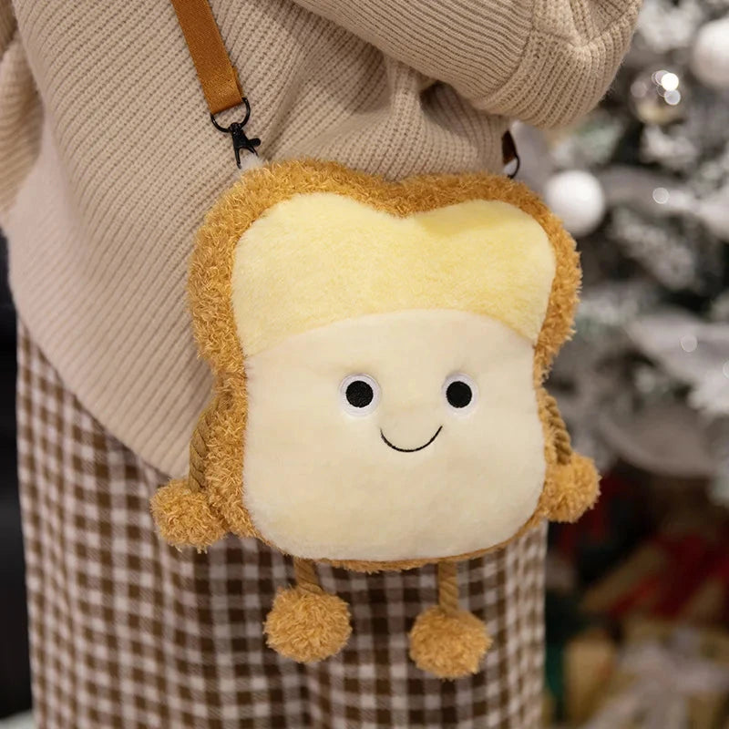 kawaiies-softtoys-plushies-kawaii-plush-Happy Toast Sad Toast Plush & Bag Soft toy Smiling Bag 23cm 