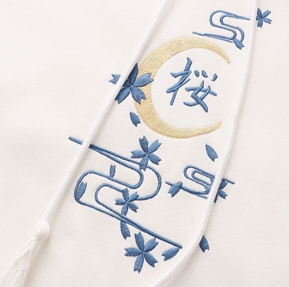 kawaiies-softtoys-plushies-kawaii-plush-Harajuku Moon Sakura Blue Pink Loose Women's Hoodie Hoodies 
