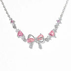 kawaiies-softtoys-plushies-kawaii-plush-Hearty Pink & Gold Bow Bracelet Jewelry Silver 