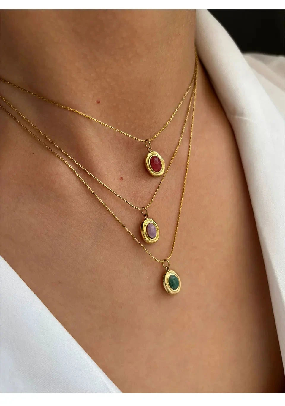 kawaiies-softtoys-plushies-kawaii-plush-Heirloom Gold Aura Gemstone Necklace Jewelry 