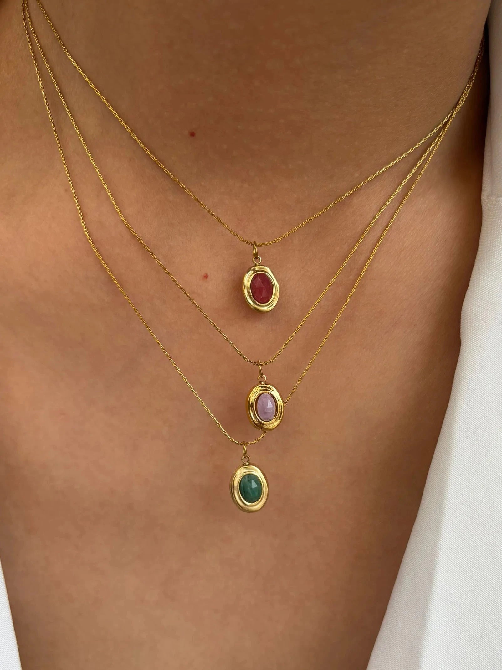 kawaiies-softtoys-plushies-kawaii-plush-Heirloom Gold Aura Gemstone Necklace Jewelry 