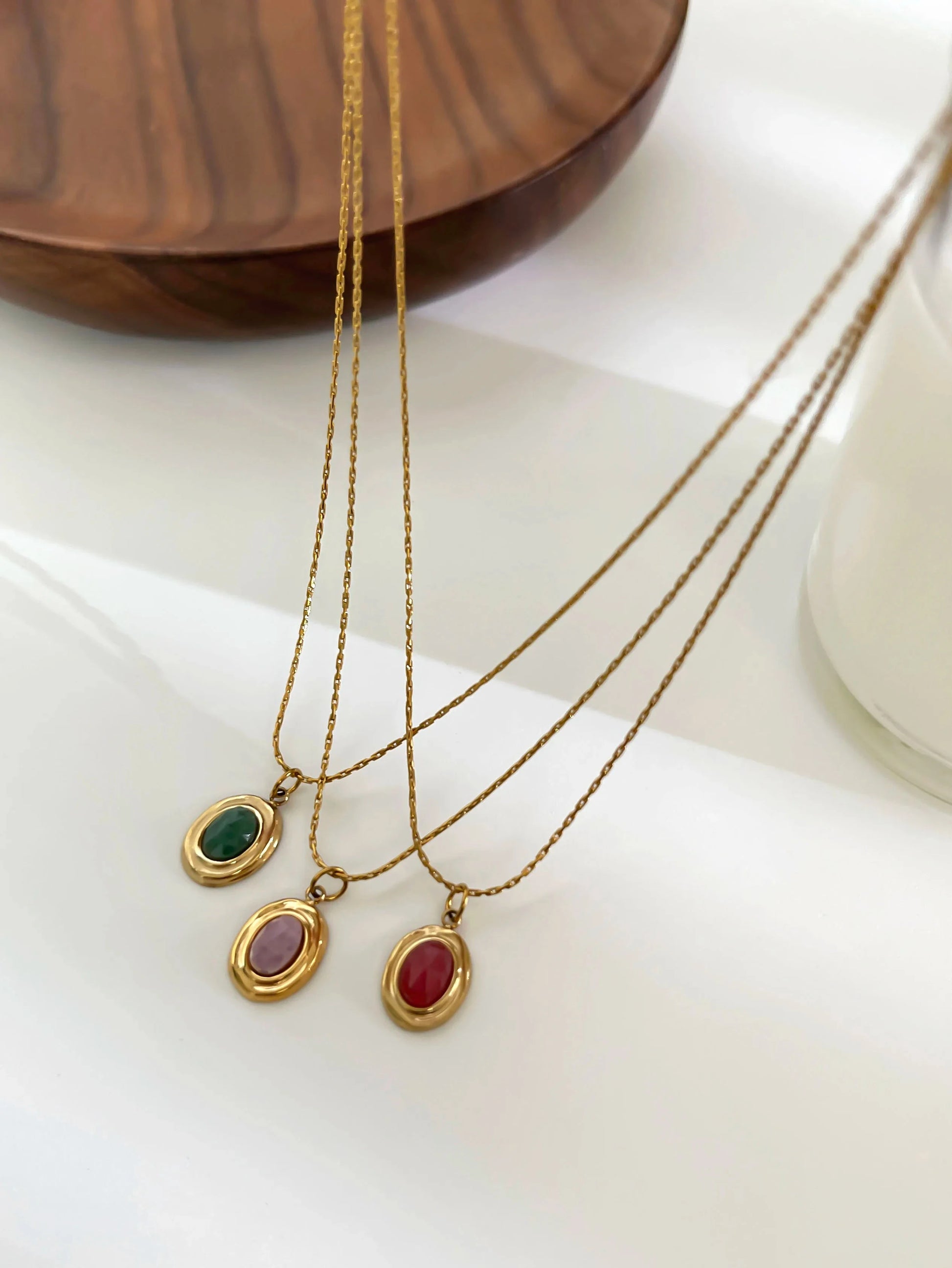 kawaiies-softtoys-plushies-kawaii-plush-Heirloom Gold Aura Gemstone Necklace Jewelry 