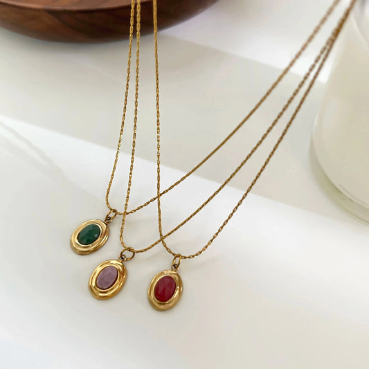 kawaiies-softtoys-plushies-kawaii-plush-Heirloom Gold Aura Gemstone Necklace Jewelry 