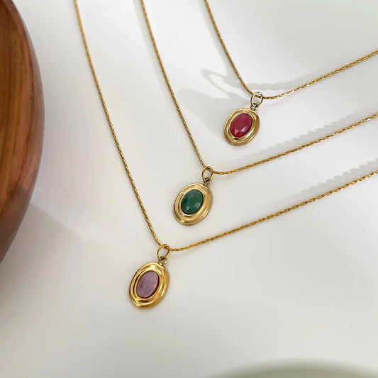 kawaiies-softtoys-plushies-kawaii-plush-Heirloom Gold Aura Gemstone Necklace Jewelry 