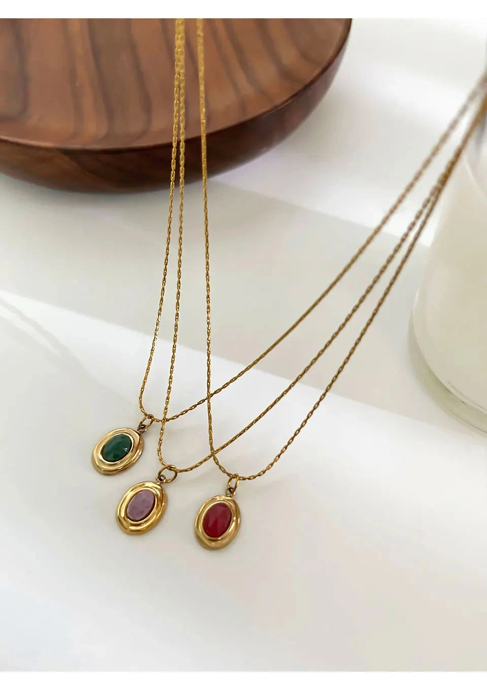 kawaiies-softtoys-plushies-kawaii-plush-Heirloom Gold Aura Gemstone Necklace Jewelry 