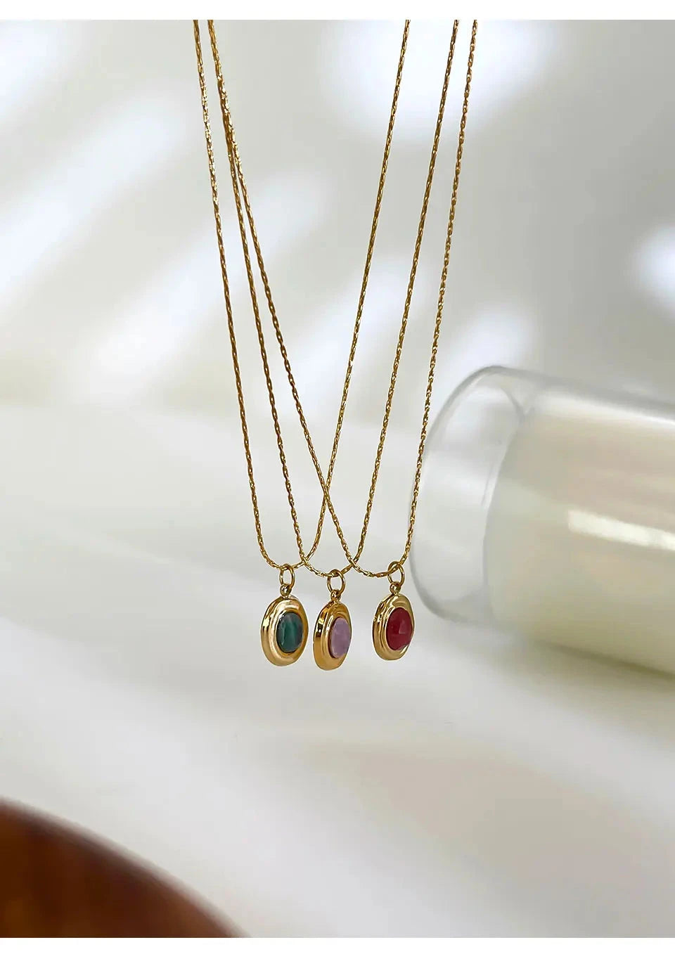 kawaiies-softtoys-plushies-kawaii-plush-Heirloom Gold Aura Gemstone Necklace Jewelry 