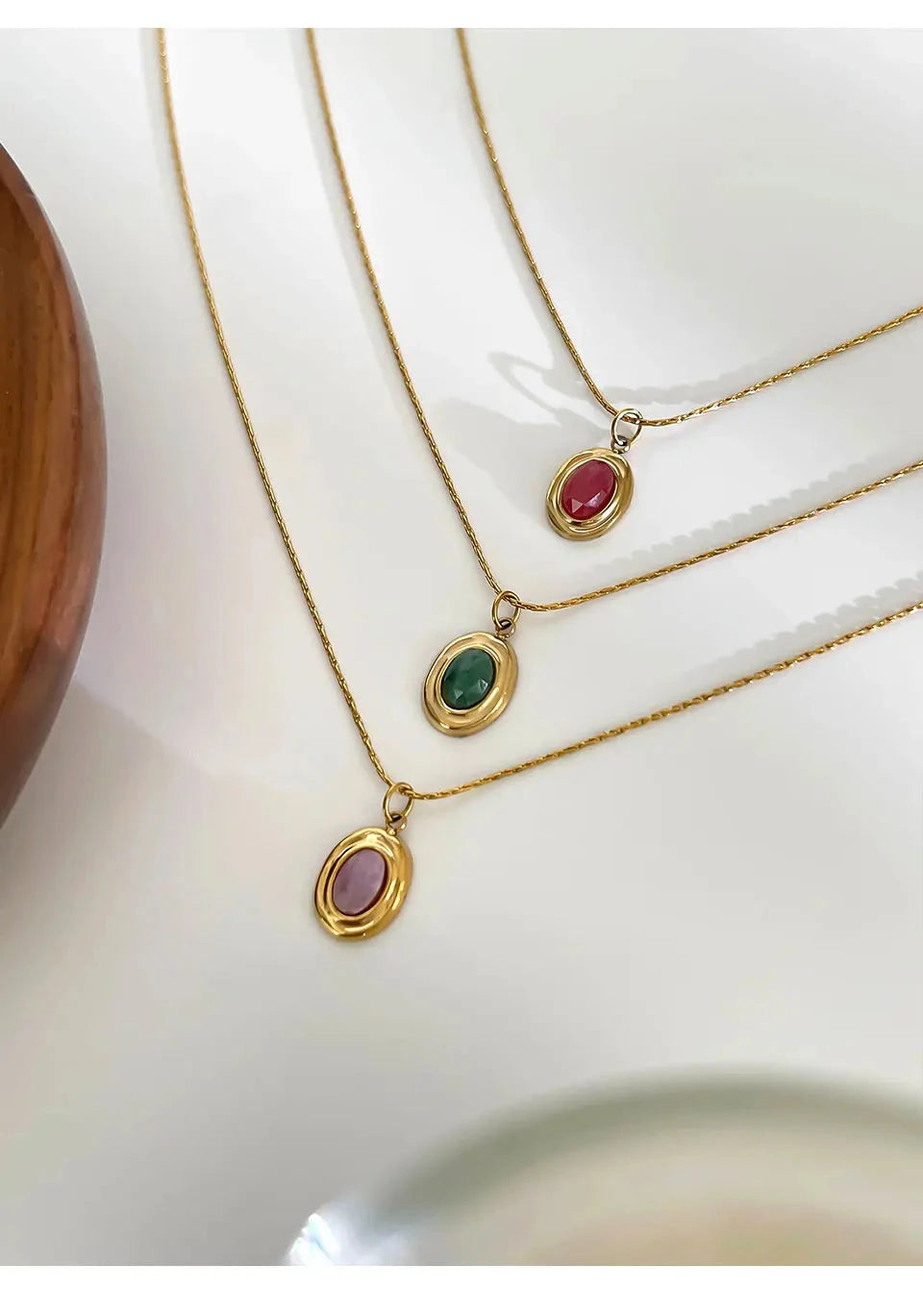 kawaiies-softtoys-plushies-kawaii-plush-Heirloom Gold Aura Gemstone Necklace Jewelry 