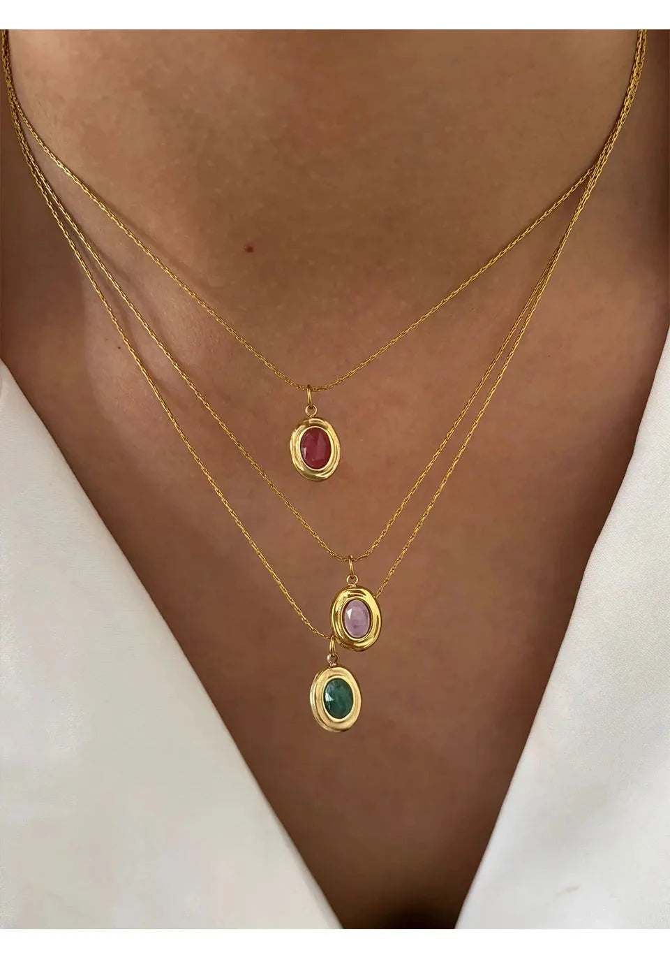 kawaiies-softtoys-plushies-kawaii-plush-Heirloom Gold Aura Gemstone Necklace Jewelry 