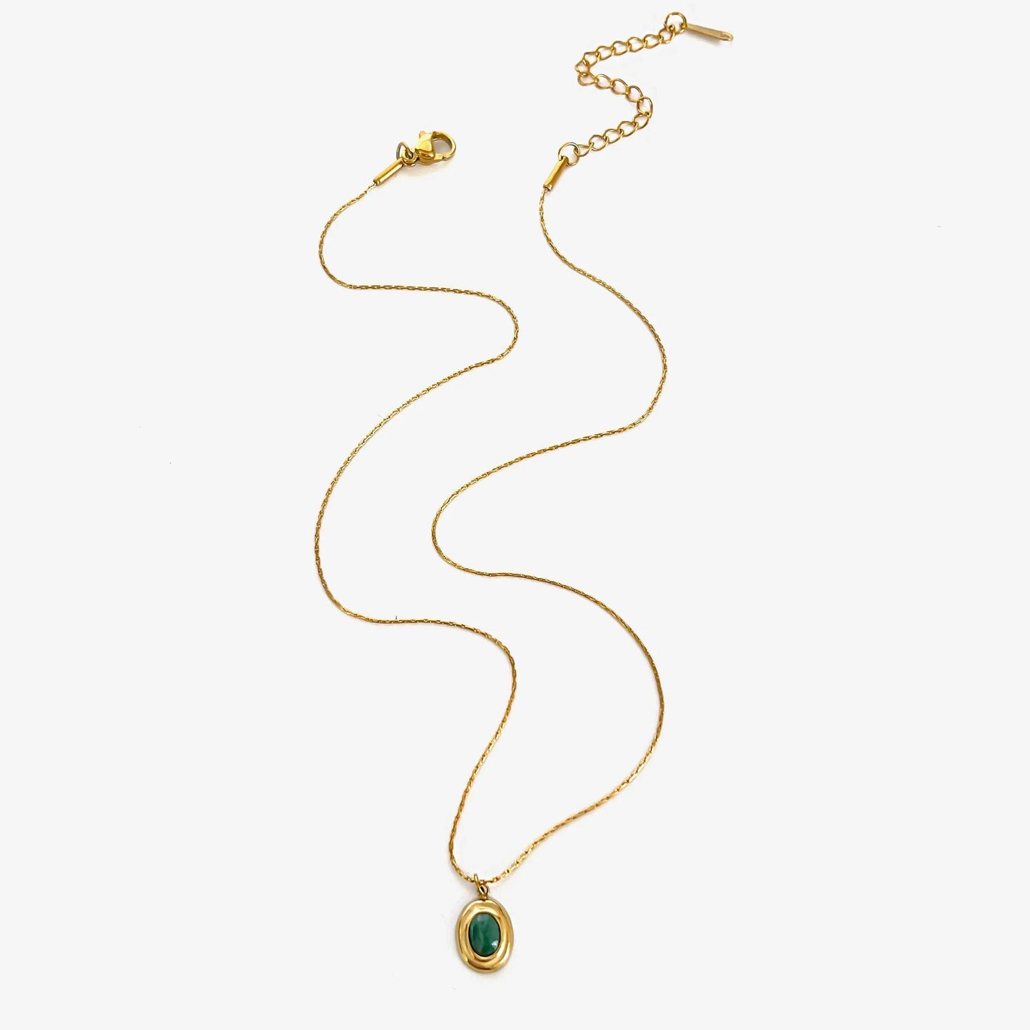 kawaiies-softtoys-plushies-kawaii-plush-Heirloom Gold Aura Gemstone Necklace Jewelry Green 