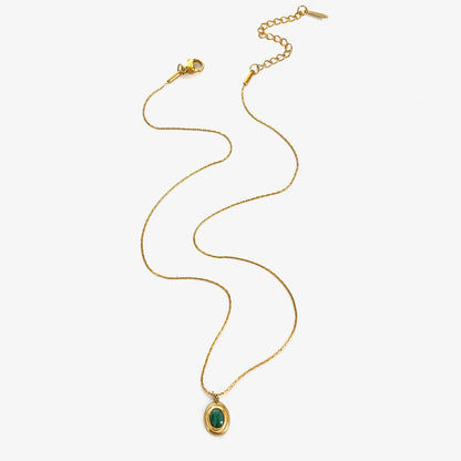 kawaiies-softtoys-plushies-kawaii-plush-Heirloom Gold Aura Gemstone Necklace Jewelry Green 