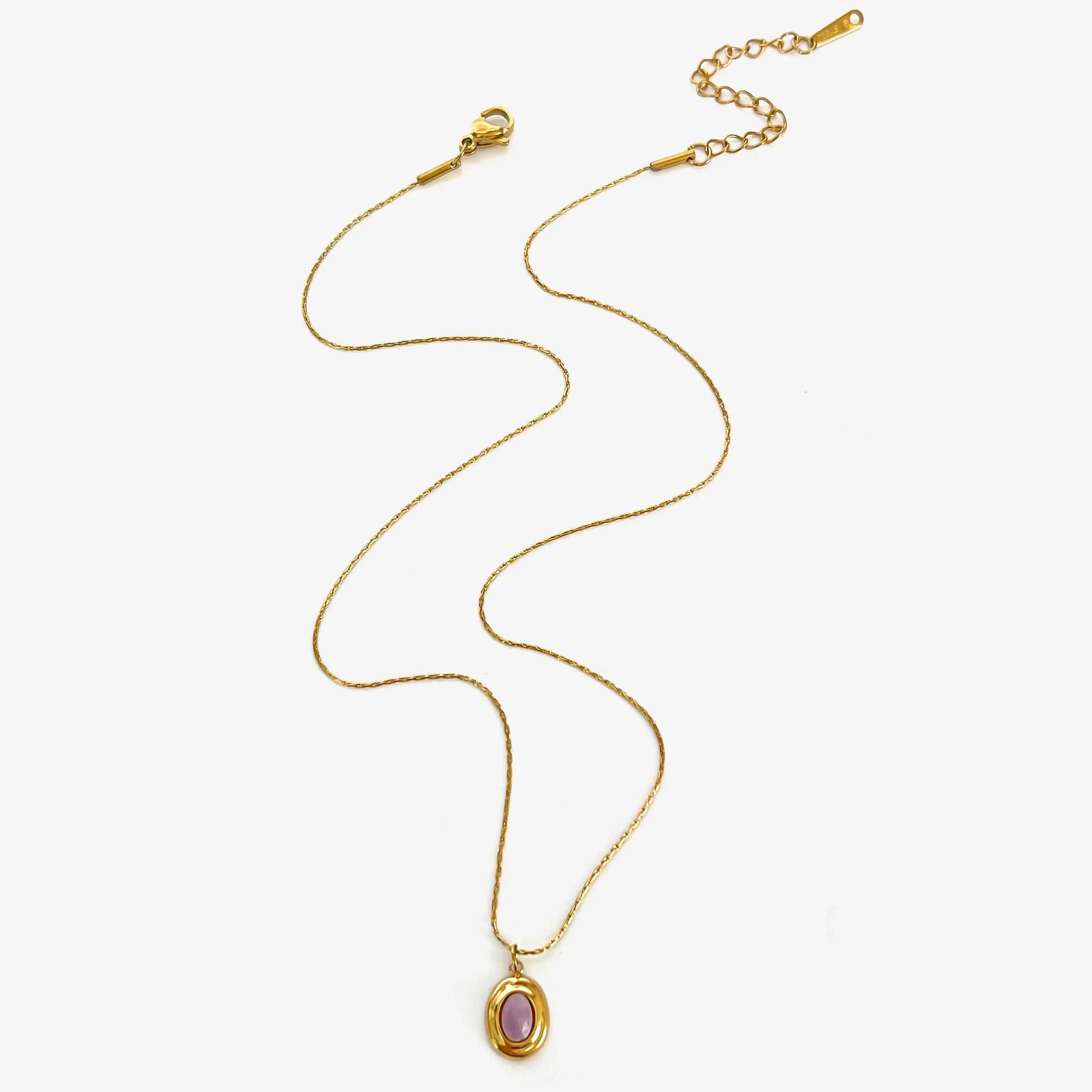 kawaiies-softtoys-plushies-kawaii-plush-Heirloom Gold Aura Gemstone Necklace Jewelry Purple 