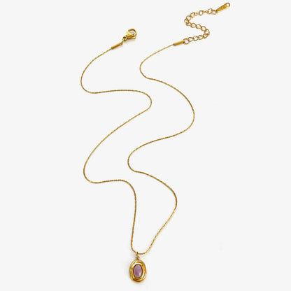 kawaiies-softtoys-plushies-kawaii-plush-Heirloom Gold Aura Gemstone Necklace Jewelry Purple 