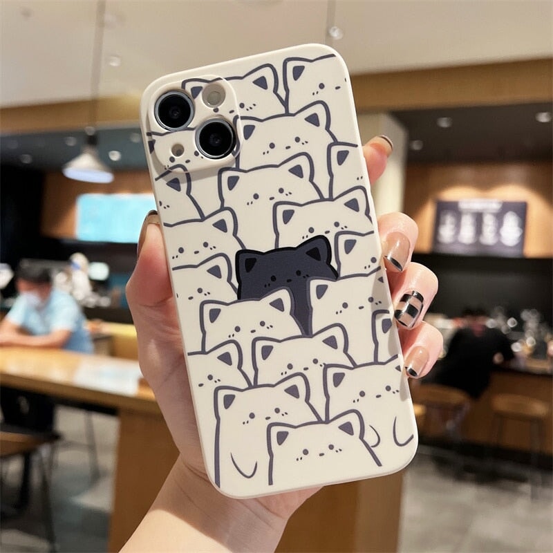 kawaiies-softtoys-plushies-kawaii-plush-Hide and Seek Cat iPhone Case | NEW Accessories White iPhone 7 