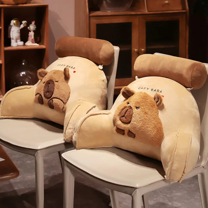 kawaiies-softtoys-plushies-kawaii-plush-Huge Capybara Cushion Plush Backrest Seat Home Decor 