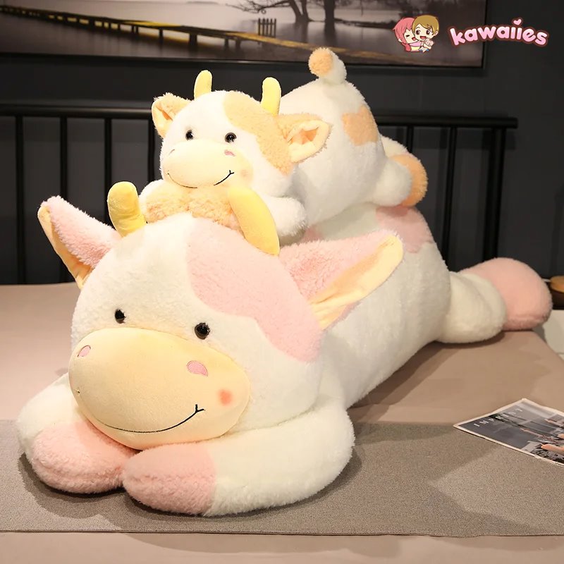 kawaiies-softtoys-plushies-kawaii-plush-Huge Fluffy Lovely Milk Cow Plushies Soft toy 