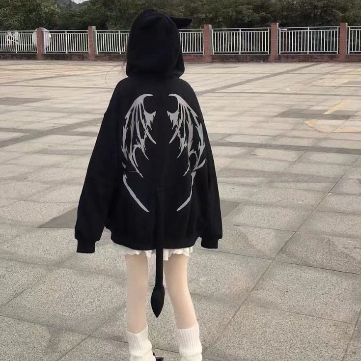 kawaiies-softtoys-plushies-kawaii-plush-I Am The Devil Gothic Hoodie Hoodies 