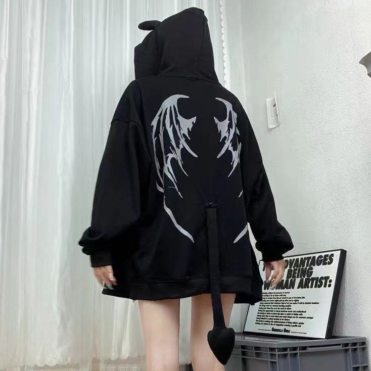 kawaiies-softtoys-plushies-kawaii-plush-I Am The Devil Gothic Hoodie Hoodies 