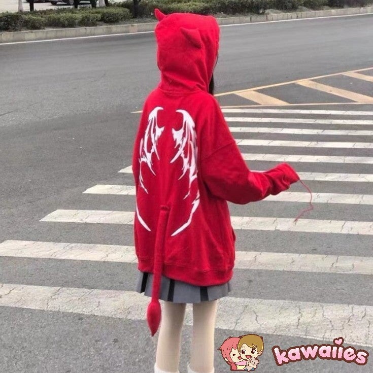 kawaiies-softtoys-plushies-kawaii-plush-I Am The Devil Gothic Hoodie Hoodies 