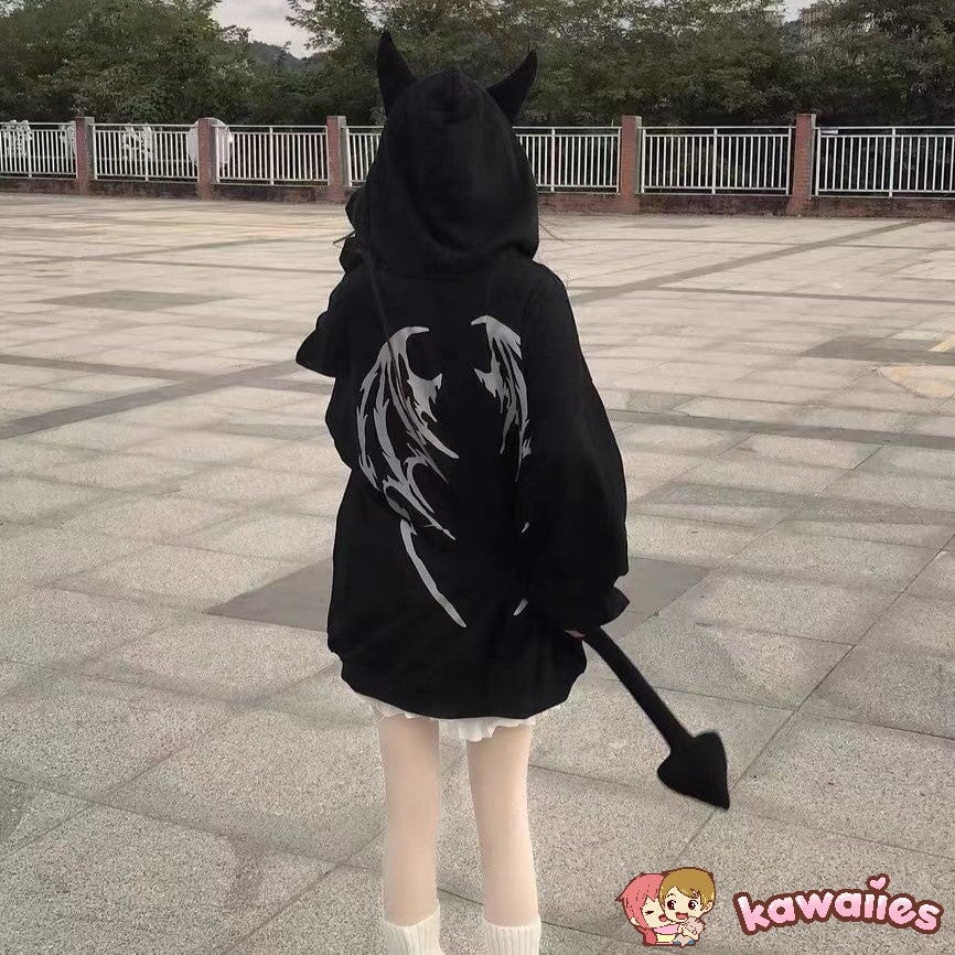 kawaiies-softtoys-plushies-kawaii-plush-I Am The Devil Gothic Hoodie Hoodies 