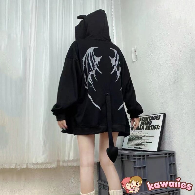 kawaiies-softtoys-plushies-kawaii-plush-I Am The Devil Gothic Hoodie Hoodies 