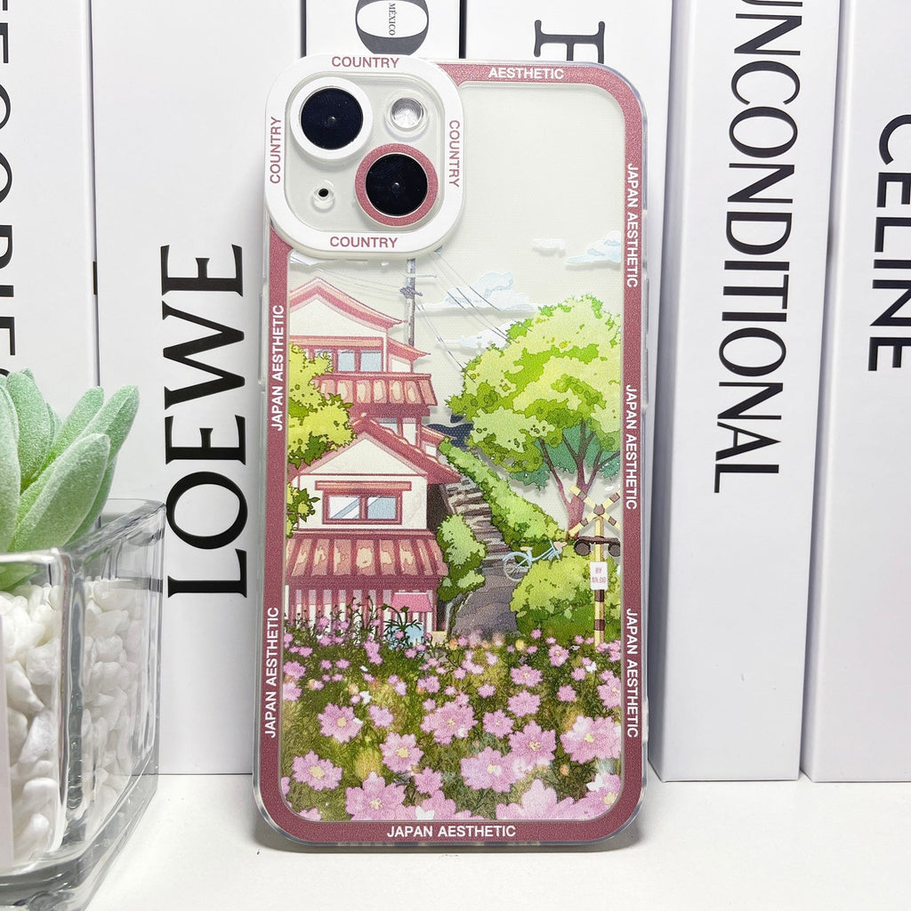 kawaiies-softtoys-plushies-kawaii-plush-Japanese Aesthetic Sakura Blossom City Break iPhone Case | NEW Accessories Countryside iPhone 7 8 Plus 