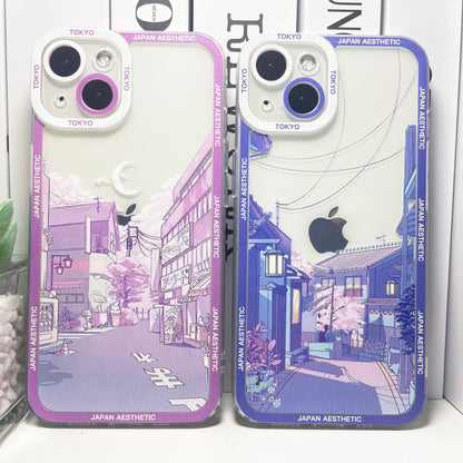 kawaiies-softtoys-plushies-kawaii-plush-Japanese Aesthetic Streets of Kyoto iPhone Case Accessories 
