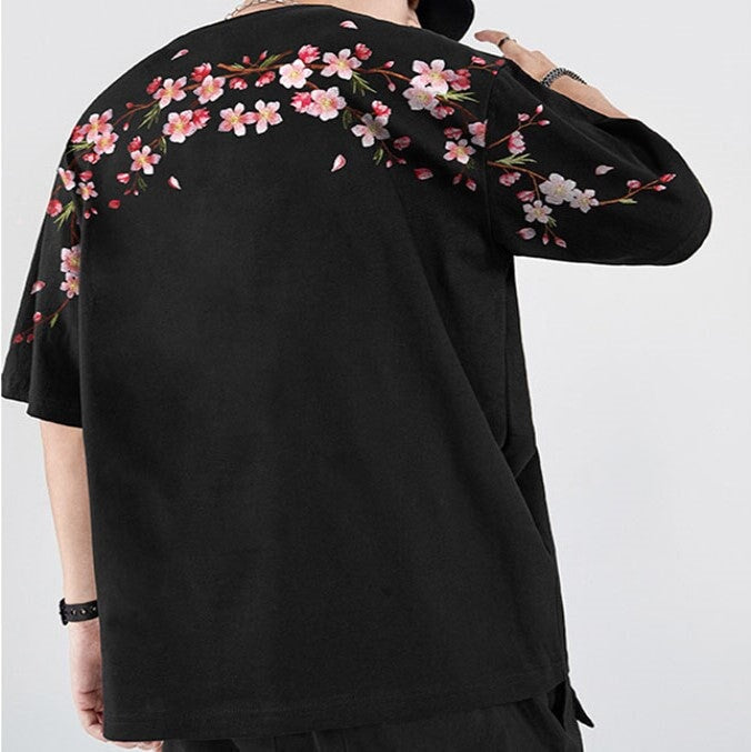 kawaiies-softtoys-plushies-kawaii-plush-Japanese Cherry Blossoms Embroidery Tee Apparel 