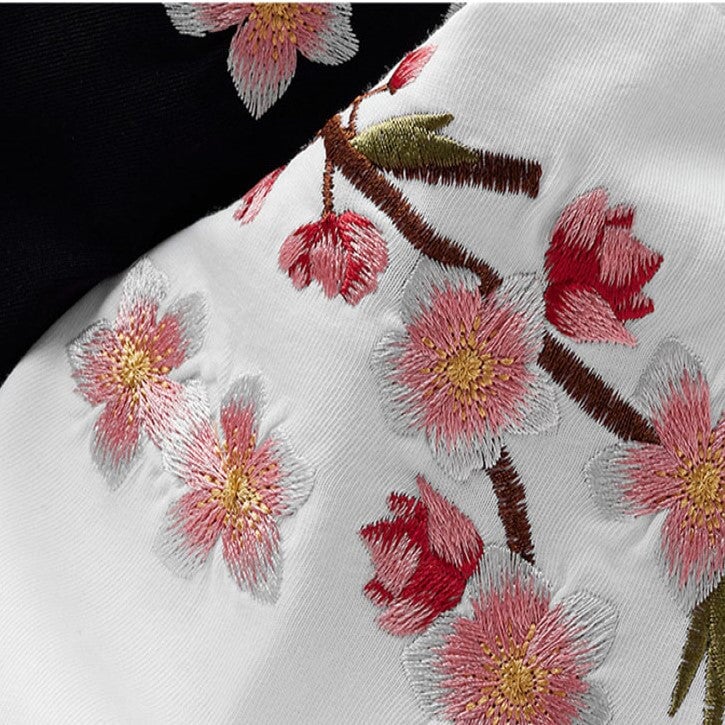 kawaiies-softtoys-plushies-kawaii-plush-Japanese Cherry Blossoms Embroidery Tee Apparel 