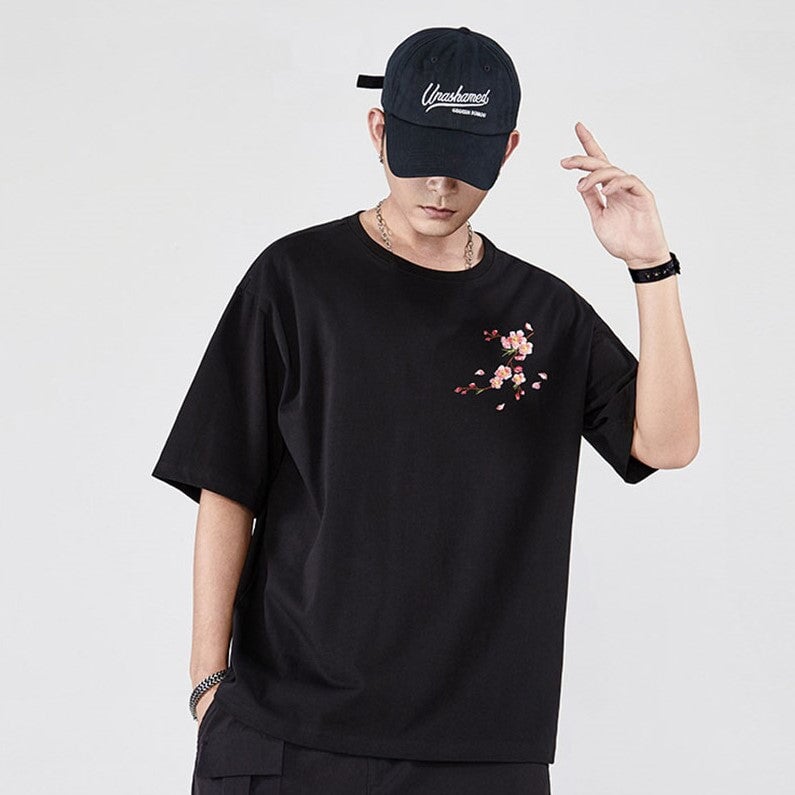 kawaiies-softtoys-plushies-kawaii-plush-Japanese Cherry Blossoms Embroidery Tee Apparel 