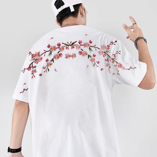 kawaiies-softtoys-plushies-kawaii-plush-Japanese Cherry Blossoms Embroidery Tee Apparel 