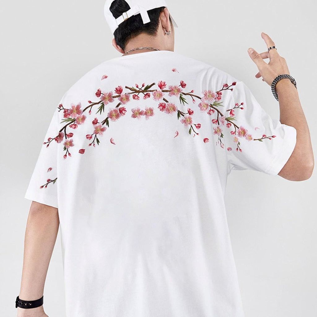 kawaiies-softtoys-plushies-kawaii-plush-Japanese Cherry Blossoms Embroidery Tee Apparel 
